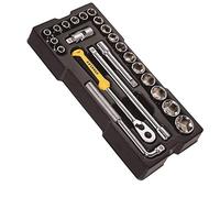 Stanley STMT1-74173 - Módulo de llaves de vaso de 1/2 pulgadas, 23 piezas, para carrito de taller, color amarillo y negro