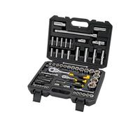 Stanley STMT17379-1 - Caja de enchufes (1 trinquete de 72 dientes, 1 trinquete de 72 dientes, 41 puntas de atornillado, juego de 96 unidades, STMT17379-1