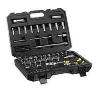 Juego de herramientas Stanley de 72 piezas de 1/4" + 1/2" - Vasos de 6 puntas (5,5-14 mm + 8-32 mm) STMT82831-1