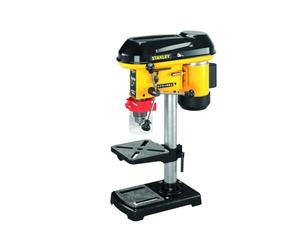 Stanley taladro de columna taladro de banco 400W, portabrocas 13 mm, 9 velocidades 420-2700 rpm, mesa ajustable 0-45°, perforación precisa madera metal plástico