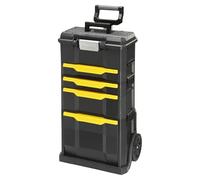 STANLEY Taller móvil modular con 4 cajones, sistema de clip lateral y sistema modular de cajones, asa telescópica, Dimensiones 86,6x48,8x34,8 cm, 1-79-206