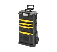 STANLEY Taller rodante Modular 3 en 1 apilable con Ruedas Resistentes, asa telescópica, organizadores Integrados y Capacidad de 35 kg, Ideal para Herramientas eléctricas y manuales, 1-79-206