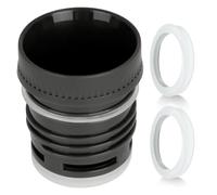 Stanley Thermos Tapón Cebador de Repuesto para Termo, Tapón Térmico para Botella Stanley Clásica (Compatible con 473 ml, 750 ml, 1L, 1.4L, 1.9L), Incluye Set de Juntas de Silicona (Negro)