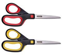 Stanley Tijeras ergonómicas multiusos de 8 pulgadas, paquete de 2 (SCI8EST-2PK), colores surtidos