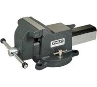 STANLEY Tornillo de Banco de Carga Pesada Maxsteel 125mm, Estructura de Hierro Fundido, Tornillo con Husillo, Base con Agujeros y Perno de Bloqueo, Resistente a la Corrosión, 1-83-067