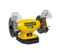 STANLEY - Torta de moler de taller pulidora de 330 W Ø150 mm - muela grano 60 + cepillo metálico, taller afilado y decapado