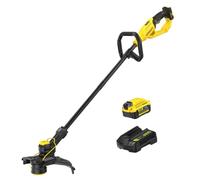 STANLEY V20 Cortacésped sin cable, con protector de bordes, incluye batería y cargador, 18V, STCST933M1-QW