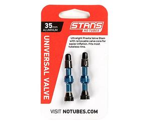 Stan's NoTubes 03300662 - Válvula Unisex para Adultos, Color Azul, 35 mm