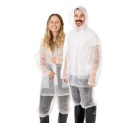 StanSport Raincoat Traje de Lluvia de Vinilo con Capucha para Hombre, Transparente, XXL