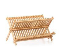 stante escurridor de platos - Estante plegable de 2 niveles Soporte resistente para que puede guardar platos, cuchillos, cucharas y tenedores | Soporte de secado de pllatos altamente ventilado p