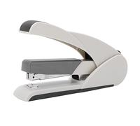 Stapler 210 Pin High Capacity Ergonomic Soft Handle Reversible Needle Trough Finger Press Binding for Office Desktop School Home Use ABS Iron Silicone Material 10 x 4 x 17.3cm (5852 white (grey))
