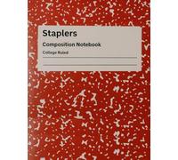 Staplers College-Ruled Composition Notebook - 122 Sheets (244 Pages), 7-1/2" x 9-3/4", Durable Red Marble Cover: Perfect for school, college, or ... smooth paper, and a classic red marble design