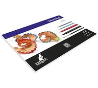 Staples Kangaro - Bloc de dibujo (A4, 24 x 32 cm, 110 g, 24 hojas), color blanco