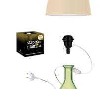Stappa e Illumina Big Size - Transforma Botellas en Lámparas en 30 Segundos - Para Botellas de 23 a 30 mm - Magnum Champagne - Portalámparas E27 - Kit Lámpara