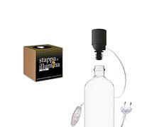 Stappa e illumina BULB Standard para usar sin pantalla Transforma Botellas en lámparas en 30 Segundos, Botellas con orificio de 15 a 22 mm Portalámparas E27 para Botella - Magnum Champagne