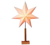 Star 232 - 01 Karo estrella sobre base Madera/papel beige/roble 70 x 43 cm