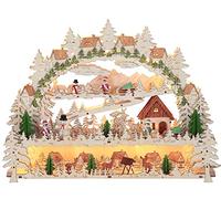 Star 270 - 83 iluminación decorativa, madera, natural, 44,5 x 9 x 34 cm