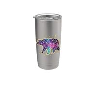 Star Bear Universe Constelación Big Dipper Ursa Espacio Mayor Vaso térmico de acero inoxidable de doble pared