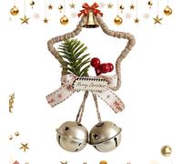 Star Bells Christmas Wreath - Five-Pointed Bow Ornament, 2025 Hangable Bell Pendant for Tree, Wall, Door, Living Room, Bedroom, Garden, Party, and Holiday Home Decor | Christmas Tree Star Bells