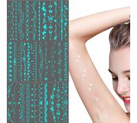 Star Body Stickers Set, Waterproof Glow Decals, Artistic Cosmetic with Reliable Grip, Makeup with Contemporary Style, Fashion Beauty with Radiant Finish, Body Art Stickers 4.72x6.22 inches