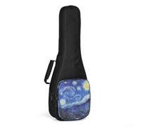Star - Bolsa para ukelele de 21, 23, 26 pulgadas y guitarra de 30 pulgadas con correa ajustable, resistente al agua, tela Oxford, funda suave, color negro o azul, soporte de almacenamiento portátil
