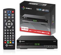 STAR BOX Decodificador TNT HD HD-268 DVB-T2 DVB-C Recepción de Calidad, Canales gratuitos H.265, Full HD 1080p Terrestre USB, HDMI, eurodial, Mando Universal 2 en 1