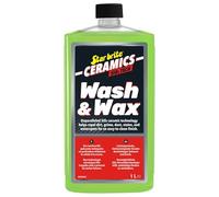 STAR BRITE Ceramic Wash & Wax - Brillo y durabilidad superiores con tecnología SiO2 para una protección prolongada contra suciedad, mugre y rayos UV - 1 L (203532)