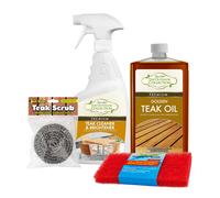 Star Brite Teak Care Kit 32 oz - Aceite de pulverizacin y tea de pulverizacin de limpieza para maderas finas (081205)