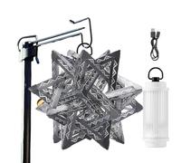 Star Camping Lamp, Waterproof Polar Star Camping Lights, 20x20x5cm Ambient Lighting Camp Gear, Pp Board Lampshade Ornament, Outdoor Patio Awning Garden Decoration
