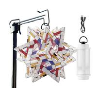 Star Camping Lamp, Waterproof Polar Star Camping Lights, Ambient Lighting Camp Gear, PP Board Lampshade Ornament for Outdoor Patio, Awning and Garden Party, Mejora la durabilidad y la estabilidad