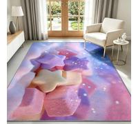 Star Candy - Alfombras para dormitorio, 120 x 170 cm, alfombras para sala de estar, alfombra de fotografía de ensueño para interiores, lavable, antideslizante y de pelo bajo, para sala de estar