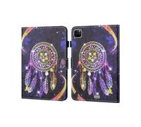(Star Chimes, Multicolor) For iPad Pro 11 (2024) Shockproof Case Pattern Print Leather Tablet Cover with Card Holder - Double
