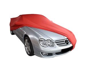 Star Cover Fundas DE Coche para EL Interior Compatible con Mercedes-Benz SL-Class (R230) | Rojo Cubierta | Lona Garaje para Auto | Funda DESCAPOTABLE, Veterano, Coche Deportivo | Entrega RÁPIDA