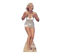 STAR CUTOUTS Auténticas Marcas Recortadas a tamaño Real con Mini versión de Marilyn Monroe, cartón, Multicolor, 172 x 63 x 172 cm, Bañador Blanco, Normal