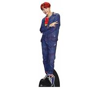 STAR CUTOUTS- Bangtan Boy Jung_Ho_soek_J_Hope (Star Mini), pelo rojo de cuero negro, 90 cm de alto, sólido, Multicolor, normal (CS906)