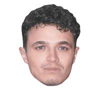 STAR CUTOUTS CM255 Máscara de Lando Norris - Incluye pestañas y elástico - Ideal para fanáticos, regalos y decoraciones de fiesta