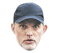 Star Cutouts CM291 - Máscara facial de cartón de Thomas Tuchel England Football Manager - Disfraz de fútbol, máscara para fanáticos del partido y accesorio de fiesta