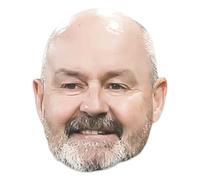 Star Cutouts CM293 Steve Clarke Scotland Football Manager - Máscara facial de cartón para disfraz de fútbol, máscara para fanáticos del día del partido y accesorio de fiesta
