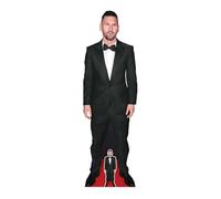 Star Cutouts CS1170 Lionel Messi Traje Negro de 170 cm de Altura Real de cartón Recortado con Mini - Ideal para celebridades, fanáticos del fútbol, cumpleaños y Eventos VIP