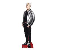 STAR CUTOUTS CS746 - Figura de cartón a tamaño real con figura de escritorio de regalo de Park Ji-min (Jimin), chaqueta plateada, Bangtan Boys, multicolor