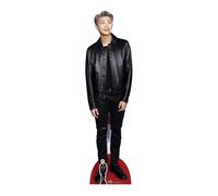 STAR CUTOUTS CS748 - Figura de cartón a tamaño real con figura de escritorio de regalo de Kim NAM-Joon (Rap Monster Standup), chaqueta negra de cuero, Bangtan Boys, multicolor