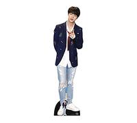 STAR CUTOUTS CS748 - Figura de cartón a tamaño real con figura de escritorio de regalo de Kim Seok (Jin), corbata roja, Bangtan Boys, multicolor