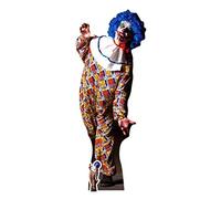 STAR CUTOUTS es un muy Scary Macho Payaso cartón Incluye Halloween Hueco de Escritorio, Madera, Multicolor, 175 x 68 x 175 cm