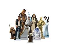 Star Cutouts Ltd Cutouts TT012 Heroes-Tableros también conocidos como adornos Chewbacca-Luke Skywalker y más-Regalo Feliz cumpleaños, color decoración de mesa de star wars, normal