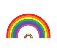 Star Cutouts Ltd Rainbow Cardboard Cut out Party Scene Decoration Cartón Arco Iris Recortado decoración de la Escena del Partido, Multicolor, 93 x 5 x 93 cm