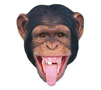 STAR CUTOUTS Máscara de chimpancé de una sola cara para fiesta de la selva