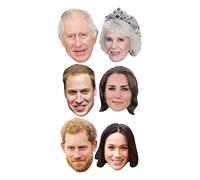 Star Cutouts Paquete de Seis máscaras SMP452 Royal Connections de la Familia Real británica