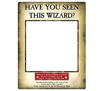 Star Cutouts SC1419 Gold Wanted Póster - Marco selfie con accesorios - El prisionero de Azkaban - tema de fiesta de Harry Potter Altura 87 cm Ancho 70 cm