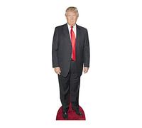 STAR CUTOUTS SC1951 Lifesize - Alfombra de cartón con Recortes de 186 cm de Alto, sólido, Rojo Donald Trump, Regular