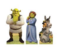 Star Cutouts SC4734 Shrek, Fiona, Puss in Boots & Donkey Shelf Top Pack - Recortes de cartón de 29 cm | Juego Oficial de DreamWorks para Fiestas y Salas